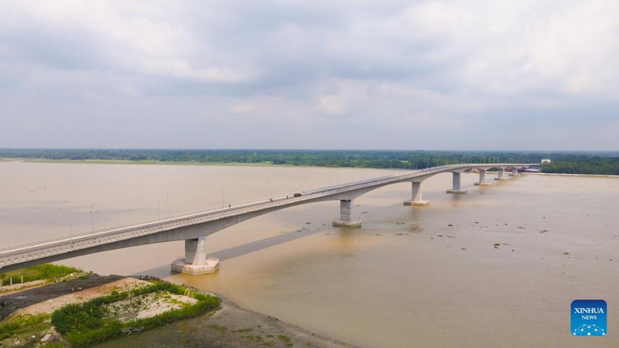 Vista dell'ottavo ponte dell'amicizia tra Bangladesh e Cina a Pirojpur, in Bangladesh. (4 settembre 2022 - Xinhua)