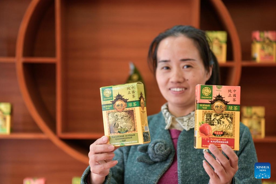 Pu'an, Guizhou: gli agricoltori beneficiano dell'industria del tè 