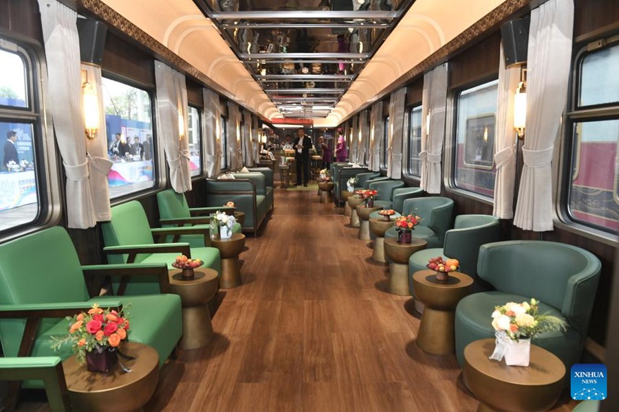 Treno turistico a tema panda debutta a Chengdu