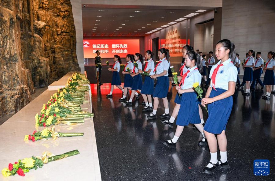 Beijing, cerimonia commemorativa 88esimo anniversario scoppio della Guerra di resistenza contro aggressione giapponese