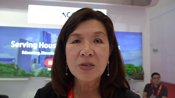 Barbara Joe, direttrice operativa della Camera di Commercio Asiatica di Houston, in Texas, rilascia un'intervista a China News Network. (16 luglio 2025 -China News Network/Gong Weiwei)