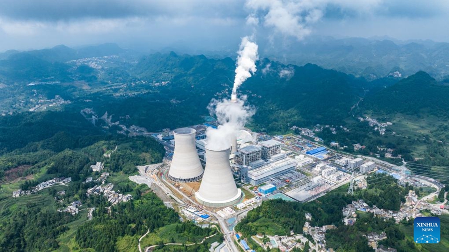 Una nuova centrale elettrica a Bijie, provincia del Guizhou, Cina sudoccidentale. (6 agosto 2025 - Xinhua/Tao Liang)