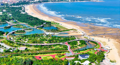 Costruzione di baie splendide nello Shandong, Cina orientale