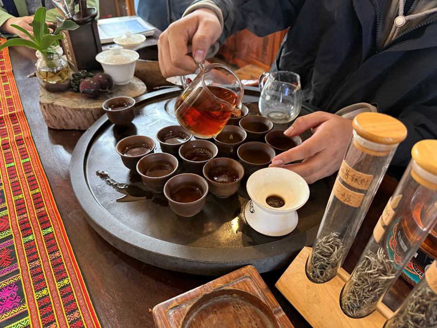 La cultura del tè biologico di Baisha attrae giornalisti stranieri