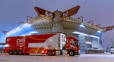 CMG, arrivati a Milano i veicoli di trasmissione per Olimpiadi Invernali Milano-Cortina 2026