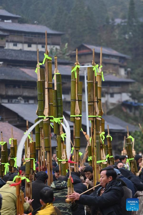 Popolazione di etnia Miao celebra il Capodanno tradizionale nel Guangxi
