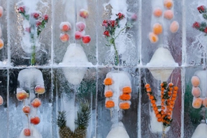 Muro di ghiaccio a Shenyang attira i cittadini