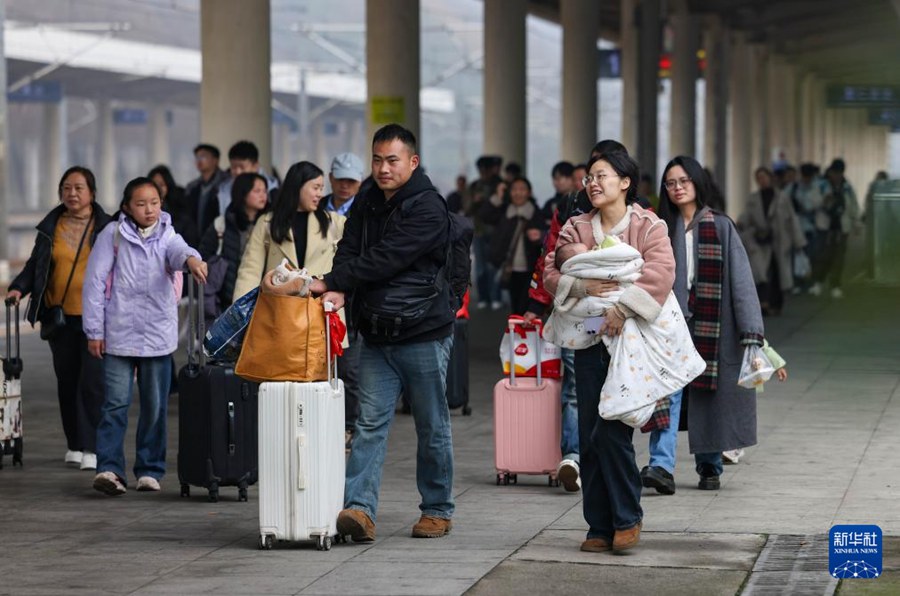 Le ferrovie cinesi registrano il picco massimo di rientro dopo la Festa di Primavera