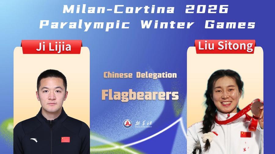 Liu Sitong e Ji Lijia nominati portabandiera della delegazione cinese alla cerimonia di apertura delle Paralimpiadi invernali di Milano-Cortina