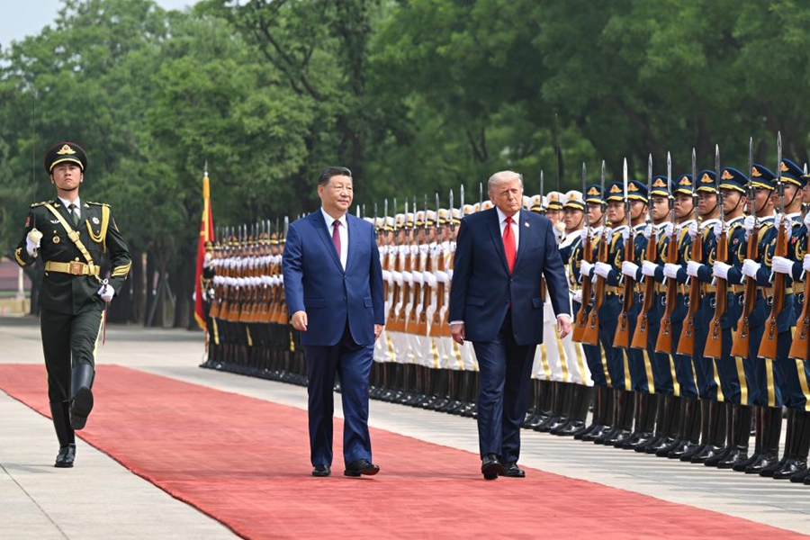 Xi Jinping: cerimonia di benvenuto per l'arrivo di Donald Trump