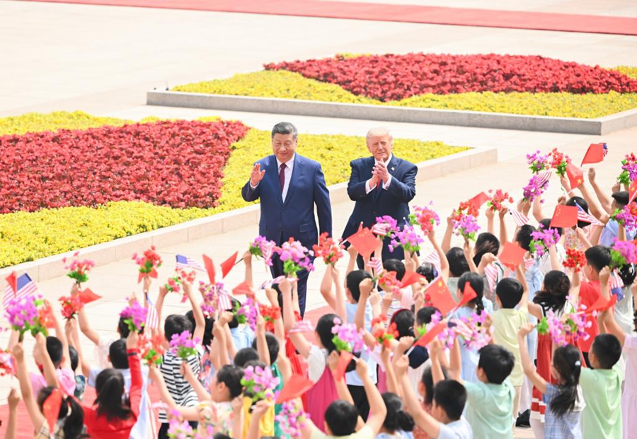 Xi Jinping: cerimonia di benvenuto per l'arrivo di Donald Trump