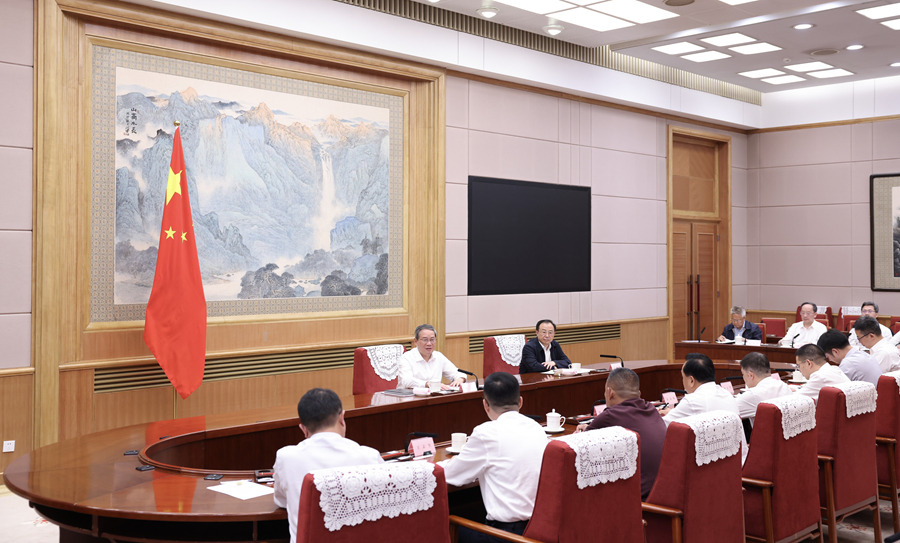Li Qiang presiede una tavola rotonda con economisti e imprenditori