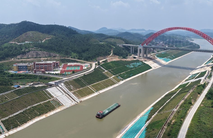 Canale Pinglu, primo test di attraversamento bidirezionale della chiusa in linea a senso unico con imbarcazioni reali