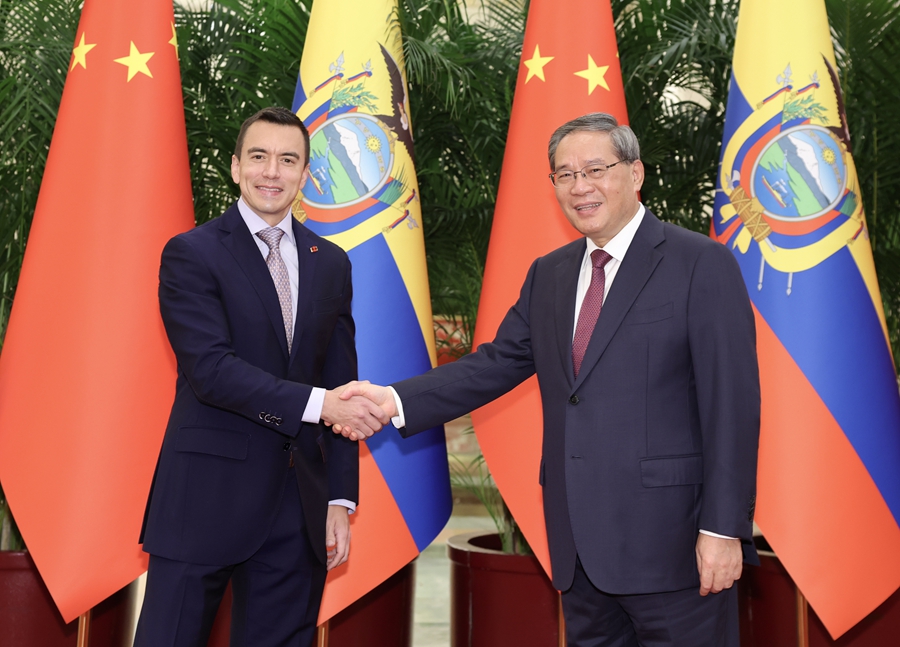 Incontro tra Li Qiang e il Presidente ecuadoriano