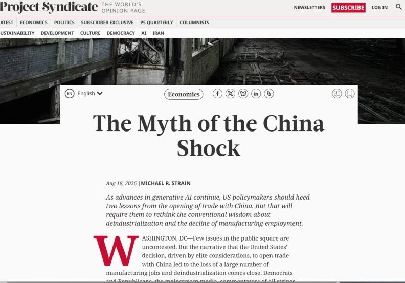 Articolo pubblicato da Project Syndicate.