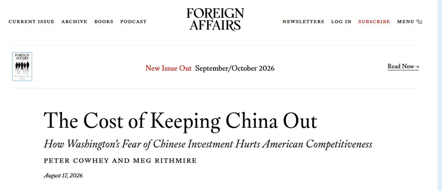 Articolo pubblicato su Foreign Affairs.