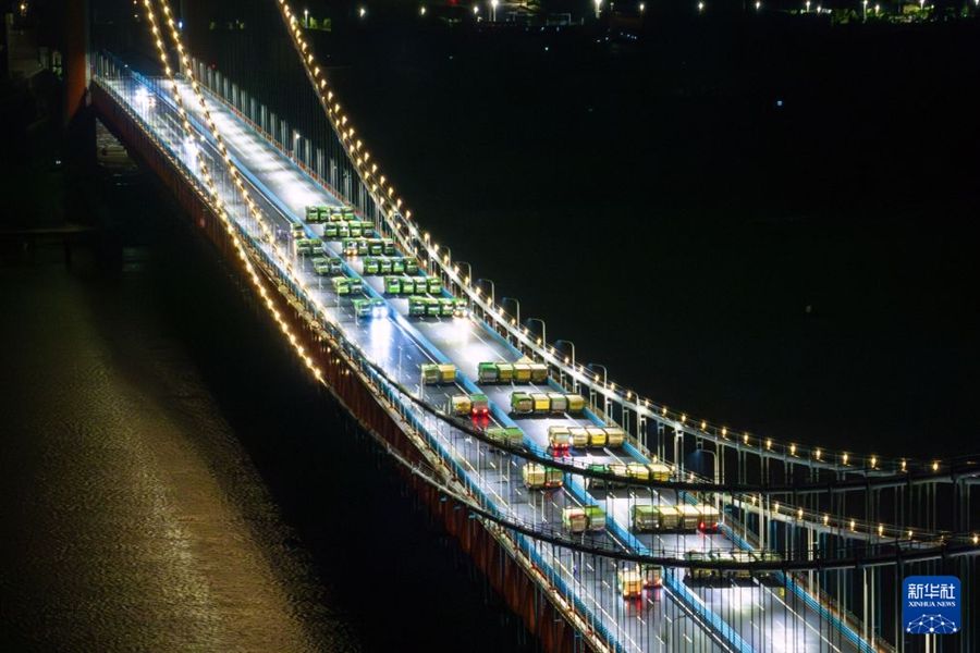 Hubei, avviati i test di carico sul Ponte Yanji sul fiume Yangtze