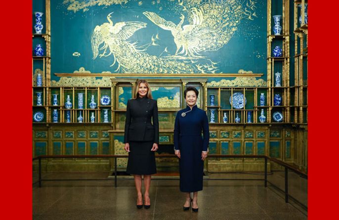 Visita di Peng Liyuan e Melania Trump al Smithsonian National Museum of Asian Art