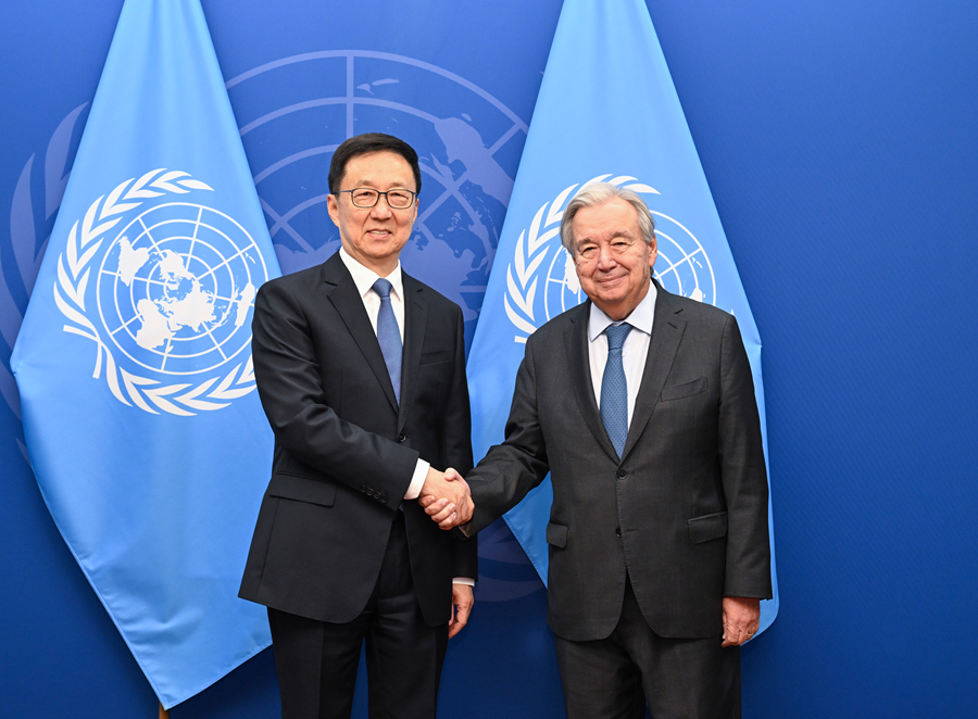 Incontro tra Han Zheng e António Guterres a New York